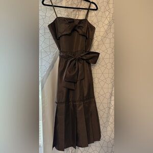 BCBG Elegant Brown Polka Dot Dress